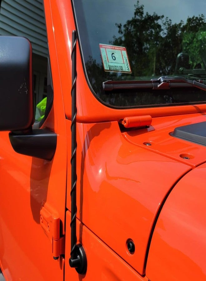 VOFONO هوائي بطول 16 بوصة متوافق مع سيارات جيب رانجلر جلادياتور سبورت 4xe ويليز روبيكون صحارى موهافي موديلات 2007-2025، هوائي قصير بديل لسيارات جيب JK JL JT JKU JLU - Image 1